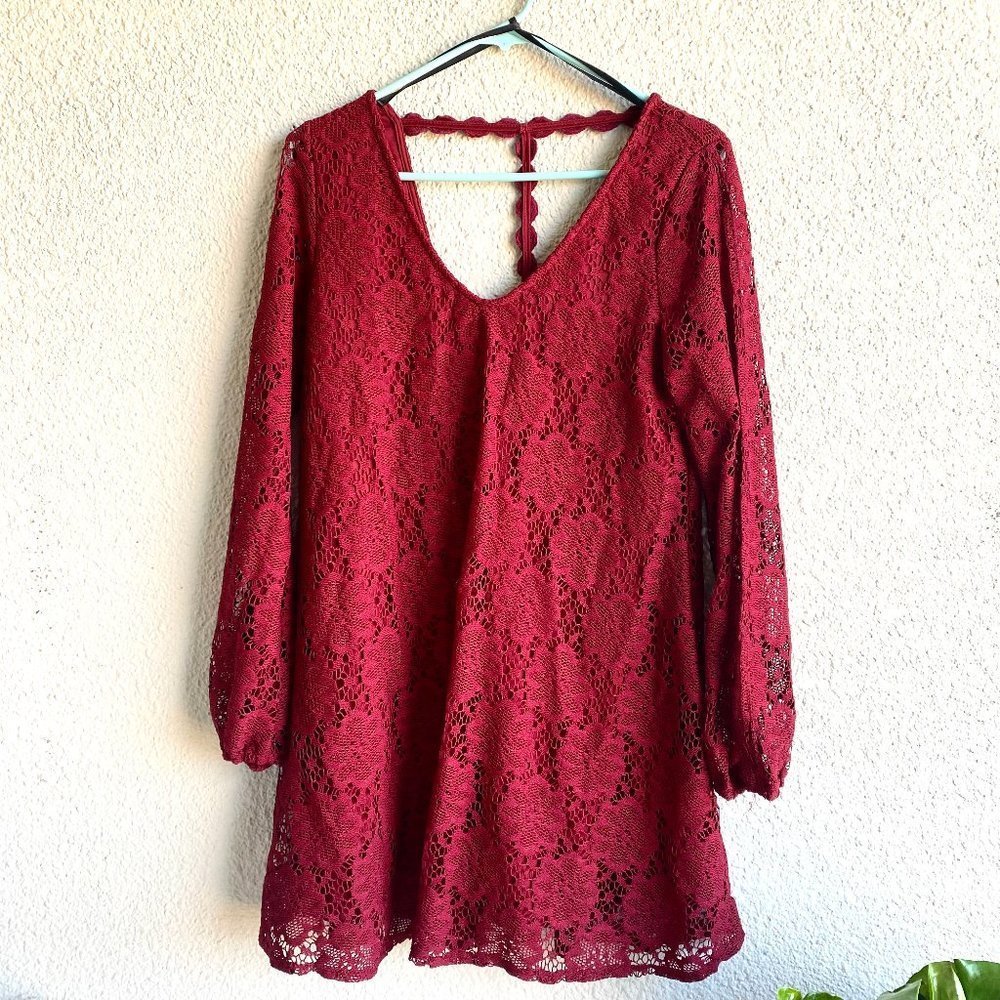 Long Sleeve Lace Shift Dress | Jodi Kristopher